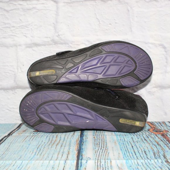 Jambu Muse Black Leather Mary Jane Style Wedge Shoes Size 7 M - Picture 9 of 9